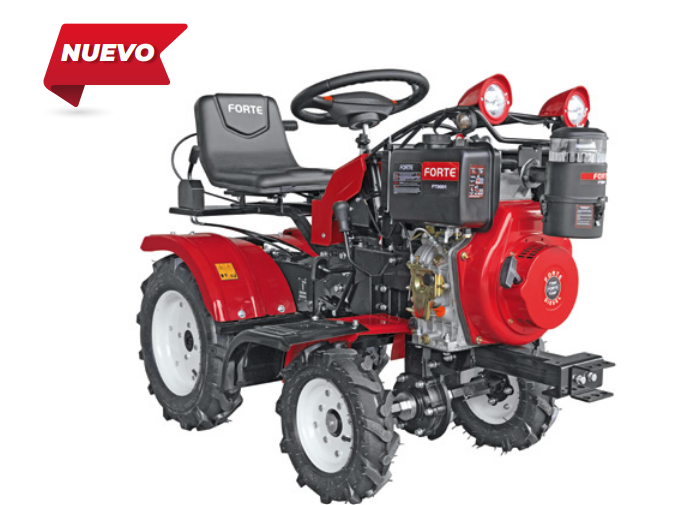 Minitractor Motoazada Diesel con Arranque Eléctrico de 12 Hp, Forte