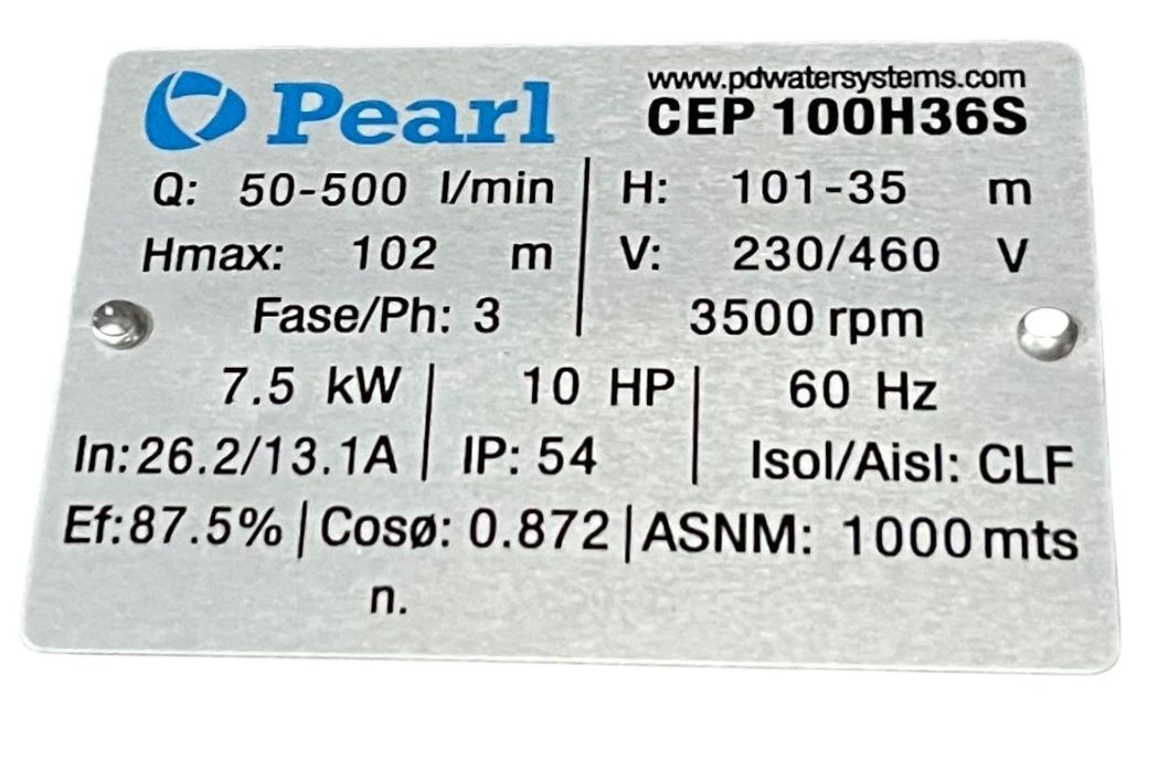 Bomba de Agua Centrífuga Serie CEP BIG de 5 a 20 Hp, Pearl